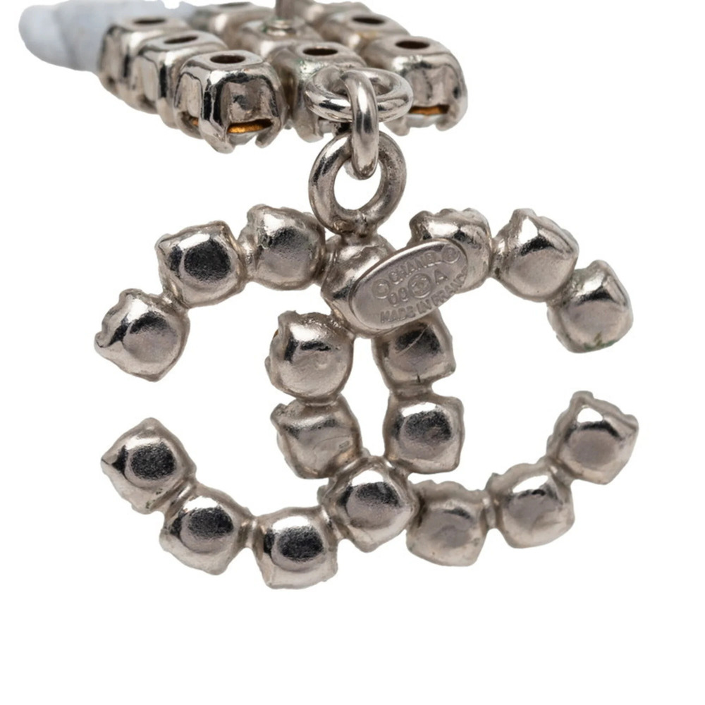 CHANEL Silver Logo Earrings - Picture 3 of 4